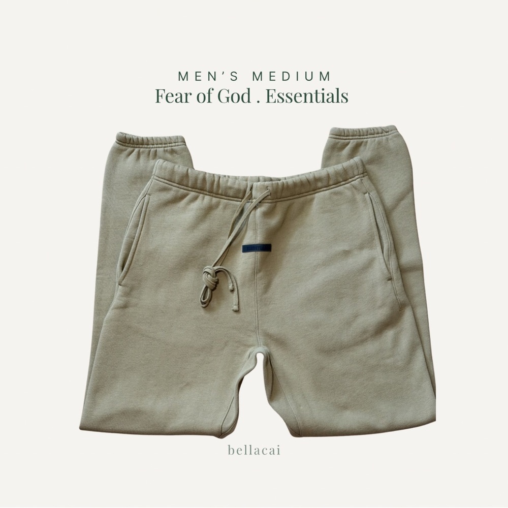 Fear of God | Men’s Essentials Cuffed Sweatpants FW21 Pistachio ? Size Medium